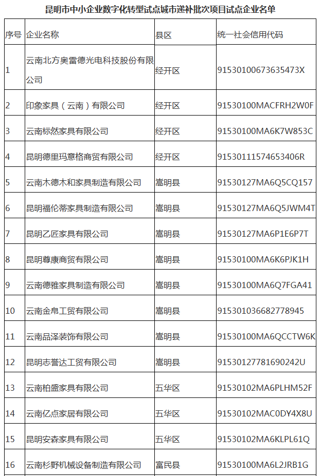 市中小企業(yè)數(shù)字化轉(zhuǎn)型試點城市遞補批次名單(圖1)